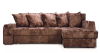 Диван угловой Марго правый коричневый велюр