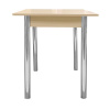 Стол Уют 3 1100(+390)*700*750 дуб млечный/опора D50 "труба" хром