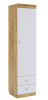Форсаж Шкаф комбинированный (с ящ. 1-створчатый) (дуб крафт золотой/белый)