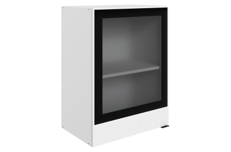 БАРИСТА Шкаф навесной L500 H720 (1 дв.гл ПРАВЫЙ) (белый/милк матовый)