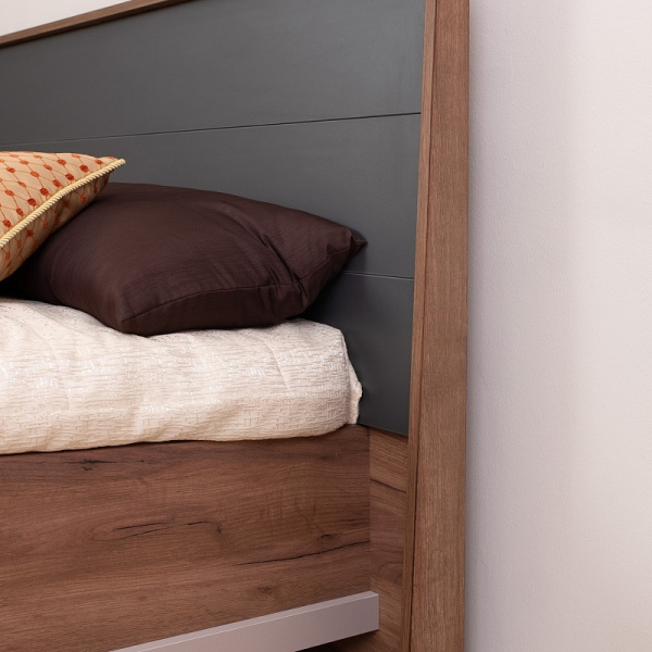 Кара 9 Кровать со стационарным основанием металл 1600*2000 Дуб Табачный Craft/Велюр Кара 9 Кровать со стационарным основанием металл 1600*2000 Дуб Табачный Craft/Велюр