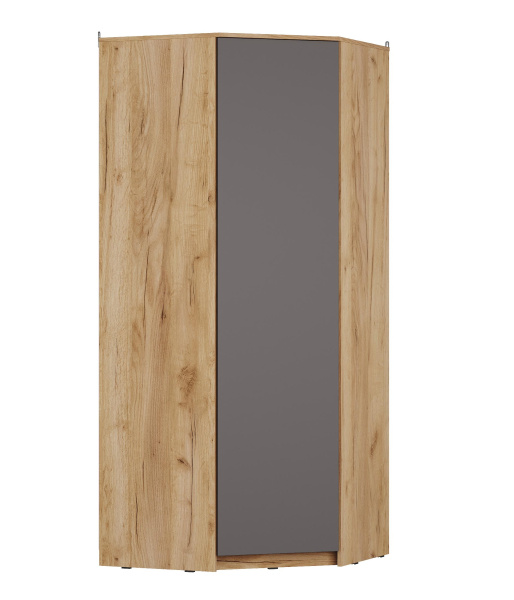 Сити Шкаф ШУ угловой Сити  Серый Графит/Дуб Крафт Золотой