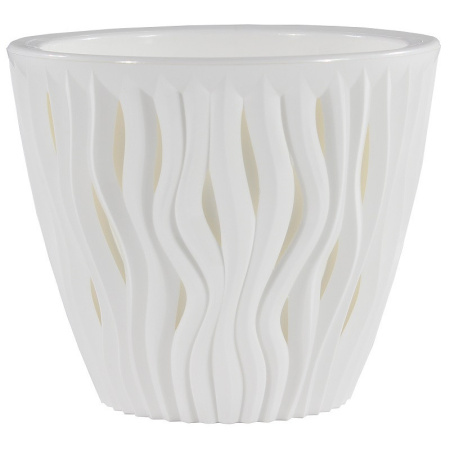 Кашпо "Вдохновение" (3л.) Цв. Белый/Белый
