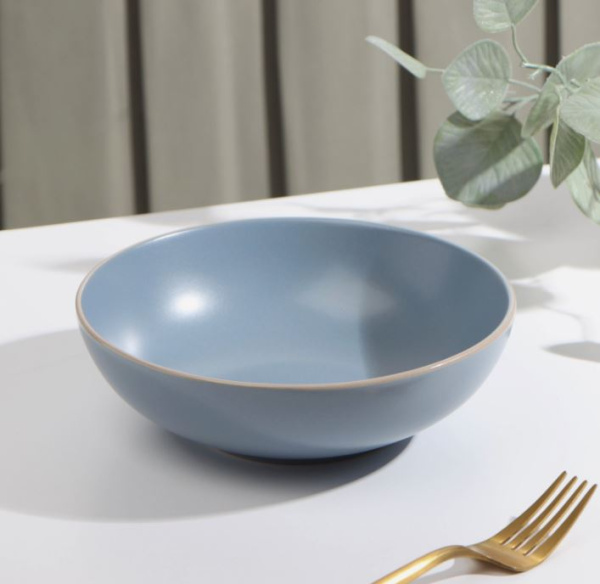 Миска 18 см "Ваниль" 700 мл, цвет голубой 9377084