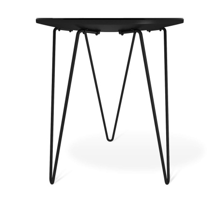 Стол журнальный Sheffilton SHT-CT27 стекло/ металл SHT- СЖ8 черный алмаз/черный муар