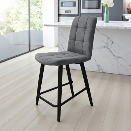 Стул Абсент NEW ПОЛУБАРНЫЙ , Т177 Графит +нога 1R38 Bh500 полубарный мини черный Стул Абсент NEW ПОЛУБАРНЫЙ , Т177 Графит +нога 1R38 Bh500 полубарный мини черный