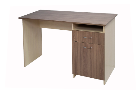 Стол письменный БН-40-01 дуб млечный/ясень шимо