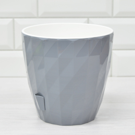 Кашпо Соло "RUBY" (3л.) Цв. Серый жемчуг (Арт. КШ-4714)