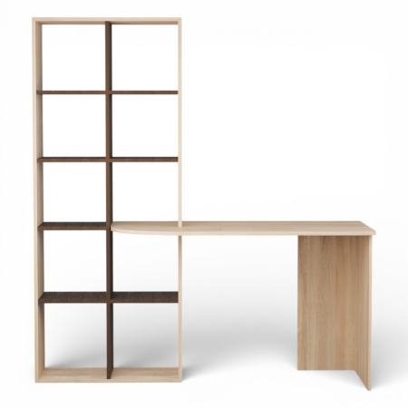 Стол со стеллажом НИМ дуб сонома/венге
