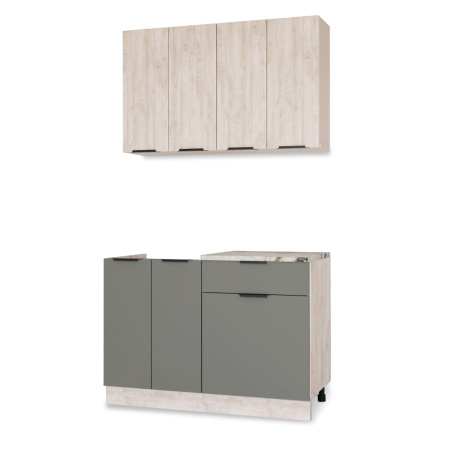 Кухня ДЖАЗ  Дуб Эндгрейн/ЭвоГлосс Тёмно Серый +сушка+планка