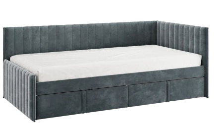 Кровать Твикс  (Тахта) с ящиками  90х200 см графит