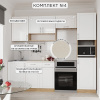 Кухонный гарнитур №4 Белый глянец/ Дуб сонома (столешник берилл, без мойки) 1,8м