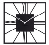 Часы настенные из металла, квадрат 35 см, черный Рим 2
