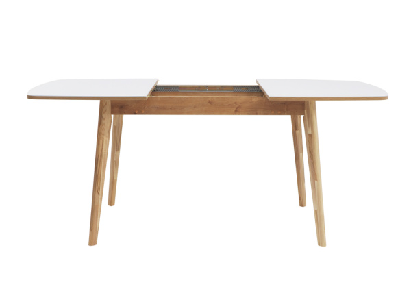 Стол Солярис-2 В 1250(550)840  OptiWhite/морилка