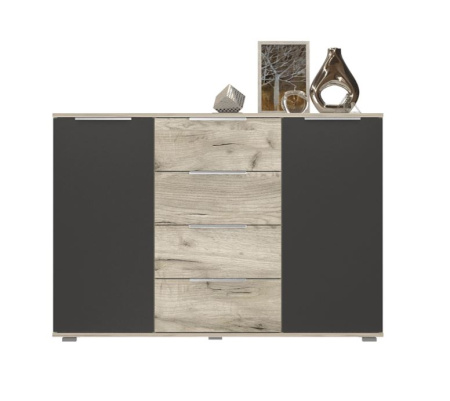 Венеция Комод дуб Серый К. /Графит