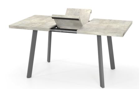 Стол Дублин CRAFT EGGER ,1200(+380),бабочка (ЛДСП Цемент светлый) В2/Черный