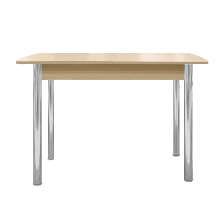 Стол Уют 3 1100(+390)*700*750 дуб млечный/опора D50 "труба" хром