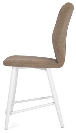 Стул Чинзано ПОЛУБАРНЫЙ, Т184 кофе с молоком+нога 1R38 Bh500 полубарный мини белый  Стул Чинзано ПОЛУБАРНЫЙ, Т184 кофе с молоком+нога 1R38 Bh500 полубарный мини белый