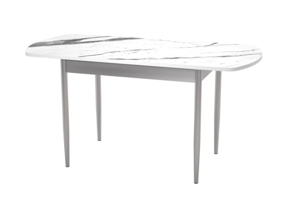 Стол Фаворит РАСКЛ конус Мрамор белый/ножки  Металлик Стол Фаворит РАСКЛ конус Мрамор белый/ножки  Металлик