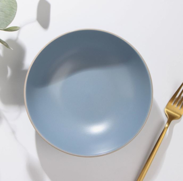 Миска 18 см "Ваниль" 700 мл, цвет голубой 9377084