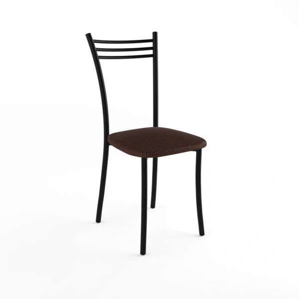 Стул Трио Стандарт (черный, к/з Кайман коричневый 047)