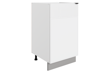 БАРИСТА Шкаф рабочий L450 (1 дв.гл )(левый) (белый/милк матовый) 