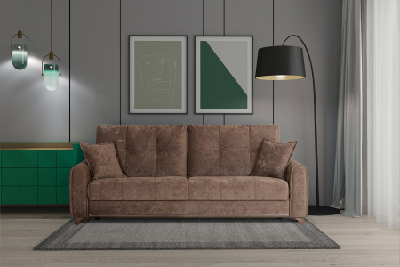 Диван "Плимут" Арт.ТД 379 Романс шокол + Марвел шоколад