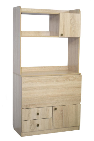 Стол письменный однотумбовый с полкой настольной БН-06/1000/Дуб Сонома