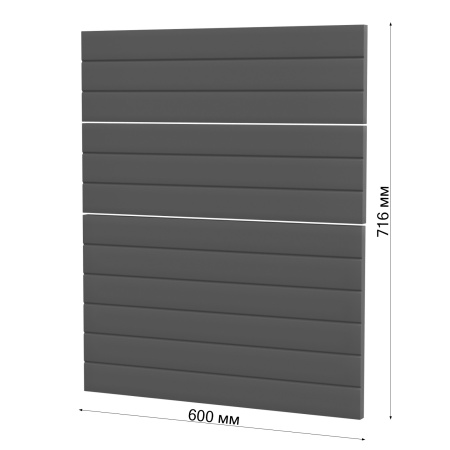 Фасад Софт Тач ГРАФИТ 3 ящика 600   /  Бомон