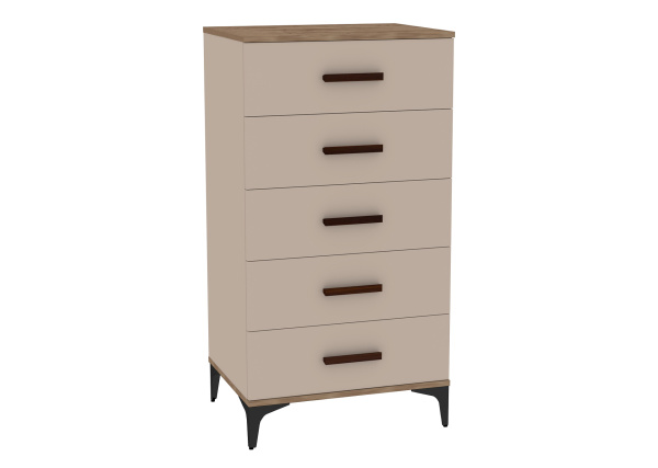 Кара 3 Комод высокий Дуб Табачный Craft/Велюр Кара 3 Комод высокий Дуб Табачный Craft/Велюр