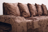 Диван угловой Марго правый коричневый велюр