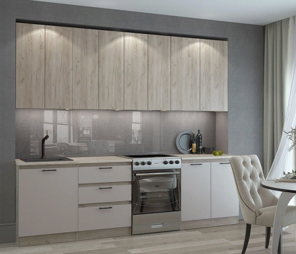 Сан-Ремо 454.29 Шкаф навесной ш80 Дуб крафт серый