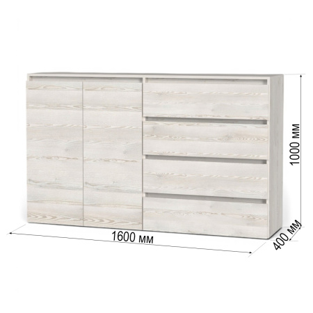 Комод Венсен 4 ящика Сосна Лофт