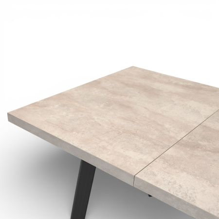 Стол Дублин CRAFT EGGER ,1200(+380),бабочка (ЛДСП Цемент светлый) В2/Черный