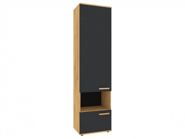 Crown 11 (гостиная) Шкаф МЦН (01) (Дуб золотистый/Графит)  Crown 11 (гостиная) Шкаф МЦН (01) (Дуб золотистый/Графит)