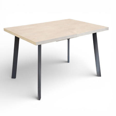 Стол Дублин CRAFT EGGER ,1200(+380),бабочка (ЛДСП Цемент светлый) В2/Черный