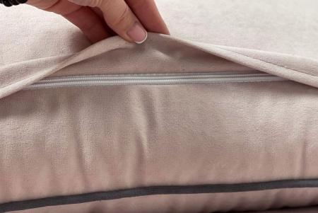 Кровать с основанием Лео 90х200 см нежно-розовый/графит