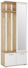 ЛАЙТ ПР-16 Прихожая, 2100*800*370 Белый/Дуб Сонома светлый