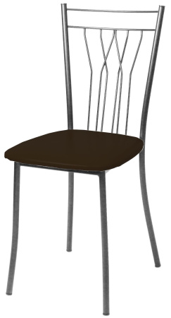 Стул ОНЕГА ЛАЙТ МЕТАЛЛИК (СЯ04), винил №22 т-коричневый