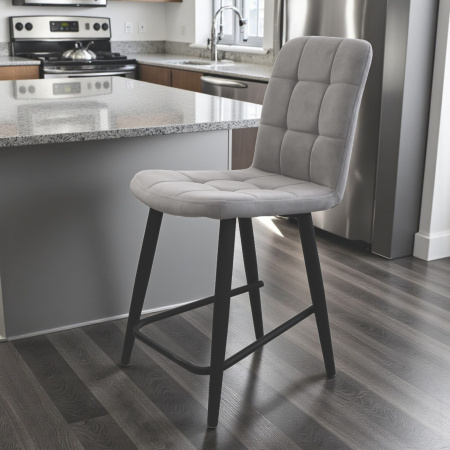 Стул Абсент NEW ПОЛУБАРНЫЙ , Т180 светло-серый+нога 1R38 Bh500 полубарный мини черный Стул Абсент NEW ПОЛУБАРНЫЙ , Т180 светло-серый+нога 1R38 Bh500 полубарный мини черный