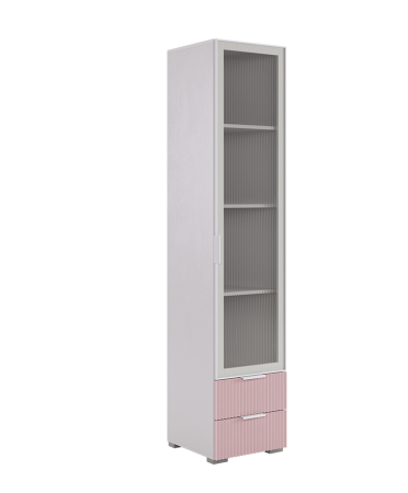 Зефир Шкаф однодверный с ящ 107.03 (белое дерево/пудра розовая (эмаль)