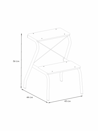 Табурет-Стремянка "КОНЁК" Медный антик ТС277 М Табурет-Стремянка "КОНЁК" Медный антик ТС277 М