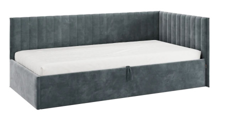 Кровать Твикс  (Тахта)  с подъёмным механизмом 90х200 см графит (велюр)