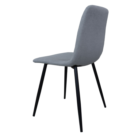 Стул DC-5657-A металл черный, UF860. ткань 2B Серый (Вельвет) 
