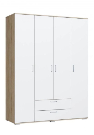 Шкаф ШР-4 с ящиками  Лайт белый/корпус дуб сонома