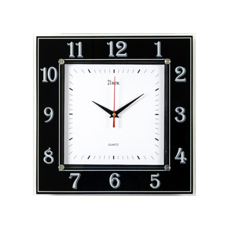 Часы настенные квадрат 31х31см, корпус черный "Классика