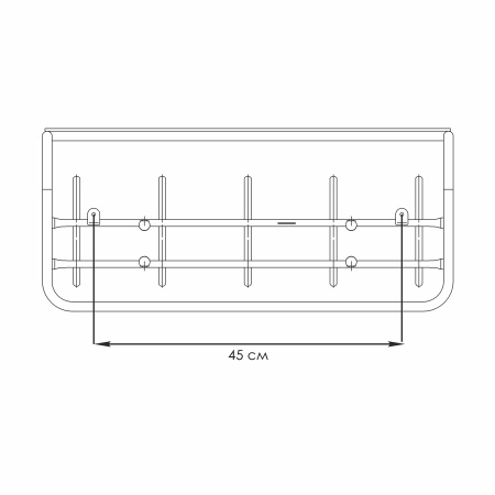 Вешалка с полкой (Белый) 