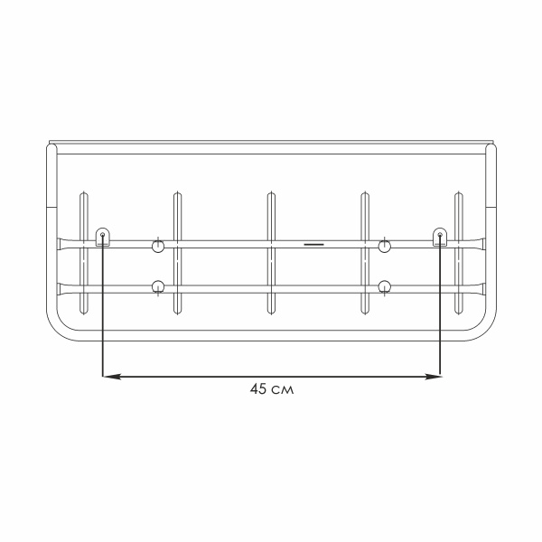 Вешалка с полкой (Белый) 