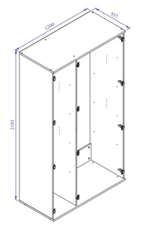 Сити СБ-2942 Шкаф 3х дверный с зеркалом