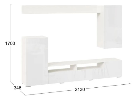 Моретти гостиная (Белый/Белый глянец)